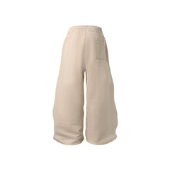 CapCabin Fleece-Lined Retro Letter Wide-Leg Sweatpants