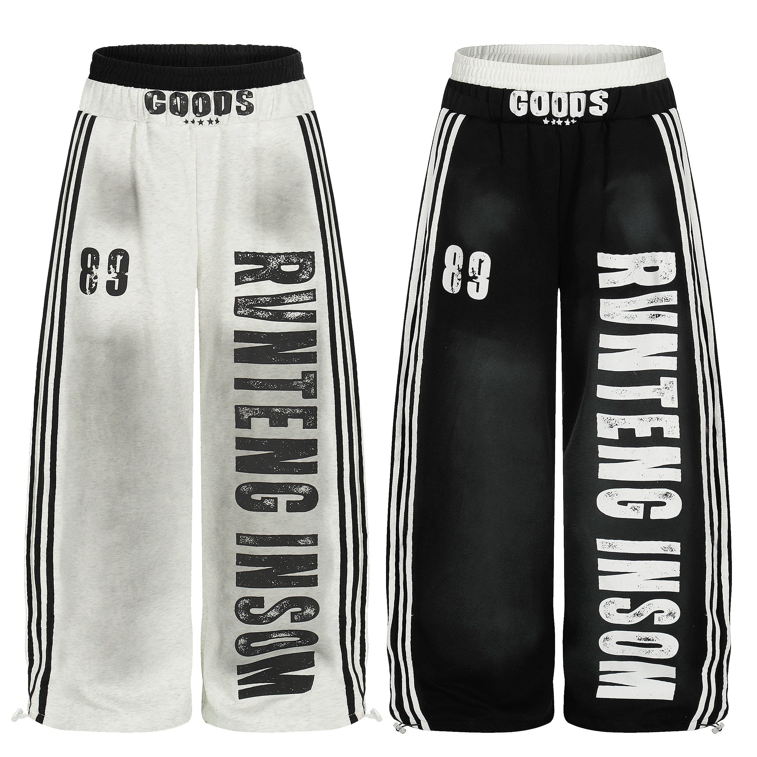 CapCabin Bold Letter Stripe Track Pants