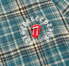 Vintage Plaid Graphic Frayed Hem Shirt