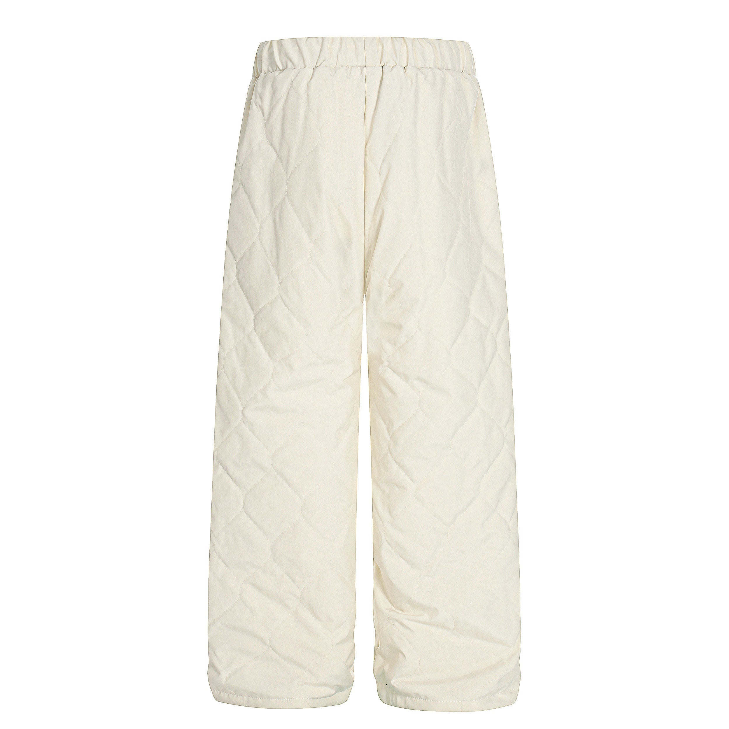 CapCabin Quilted Track Wide-Leg Pants