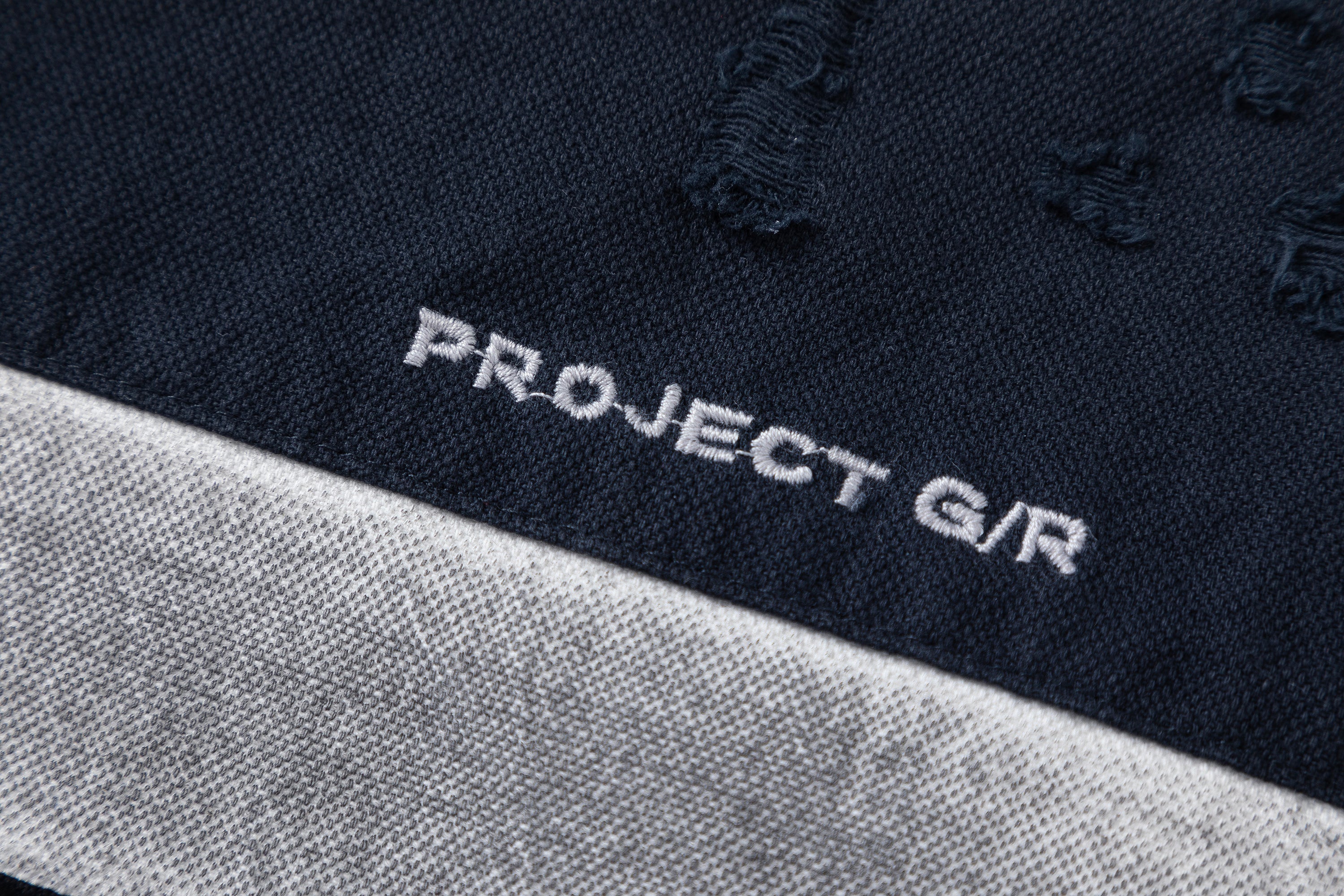 PROJECT G/R Striped Distressed Rugby Polo Shirt