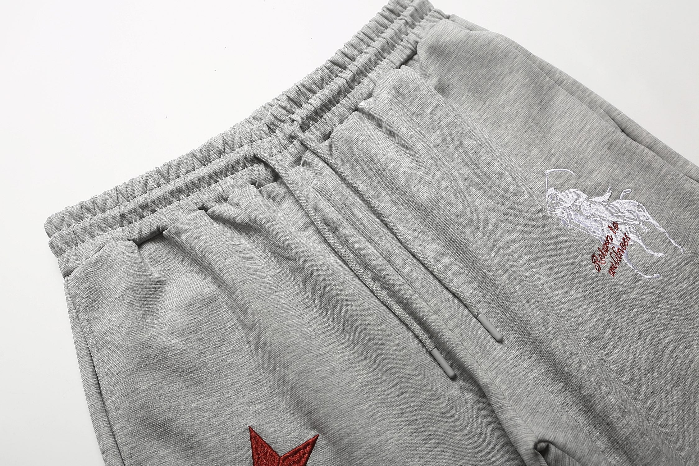 CapCabin Star Embroidery Wide-Leg Sweatpants