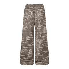 CapCabin Camo Wide-Leg Sweatpants