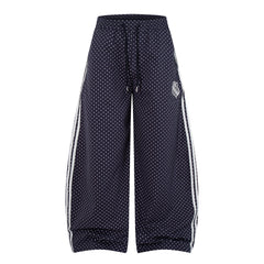CapCabin “Polka Mesh Wide-Leg Pants”
