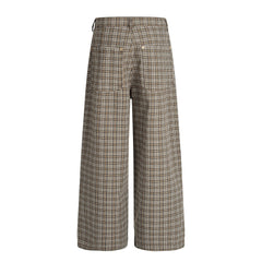 CapCabin “Vintage Check Wide-Leg Pants”