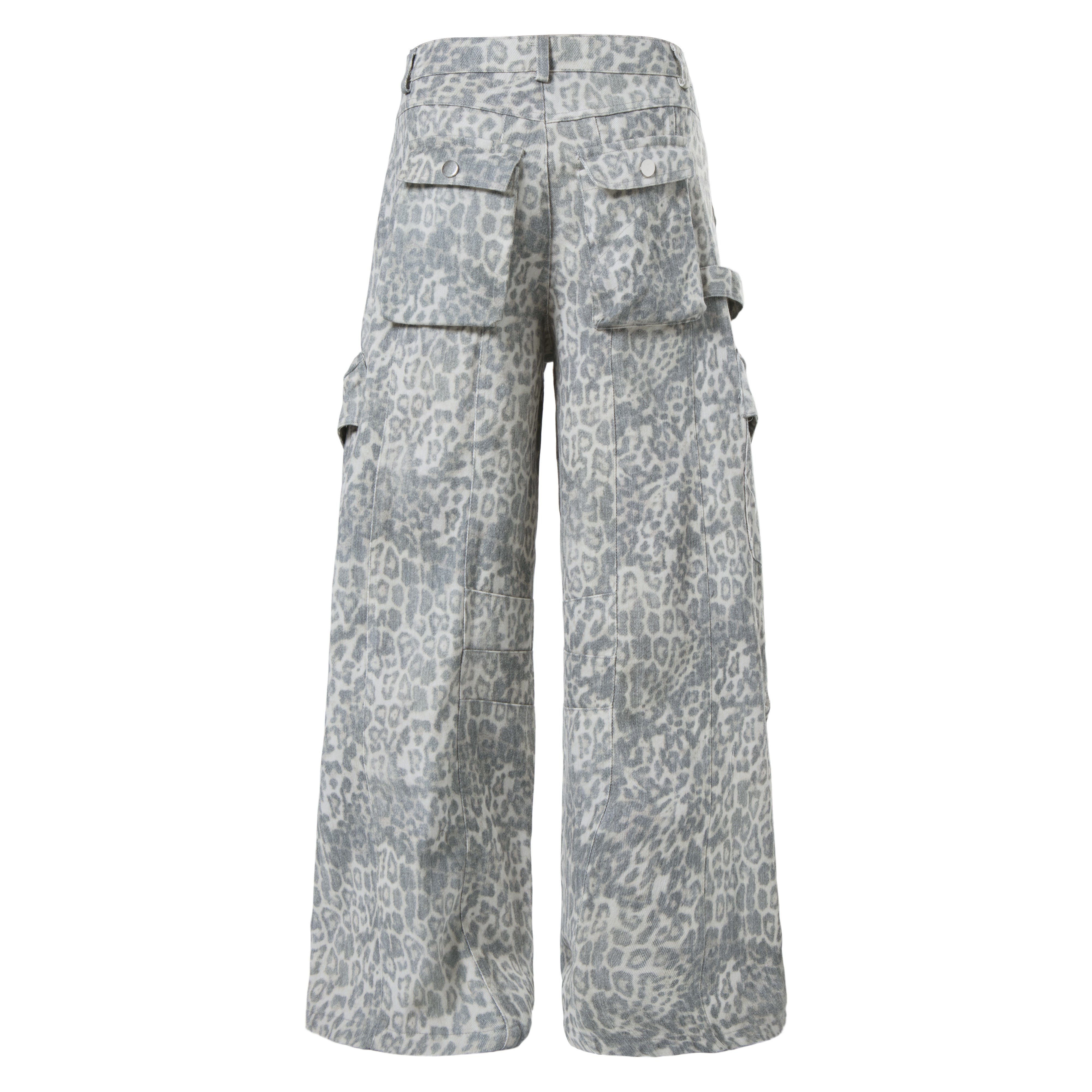 CapCabin Leopard Utility Wide-Leg Pants