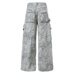CapCabin Leopard Utility Wide-Leg Pants