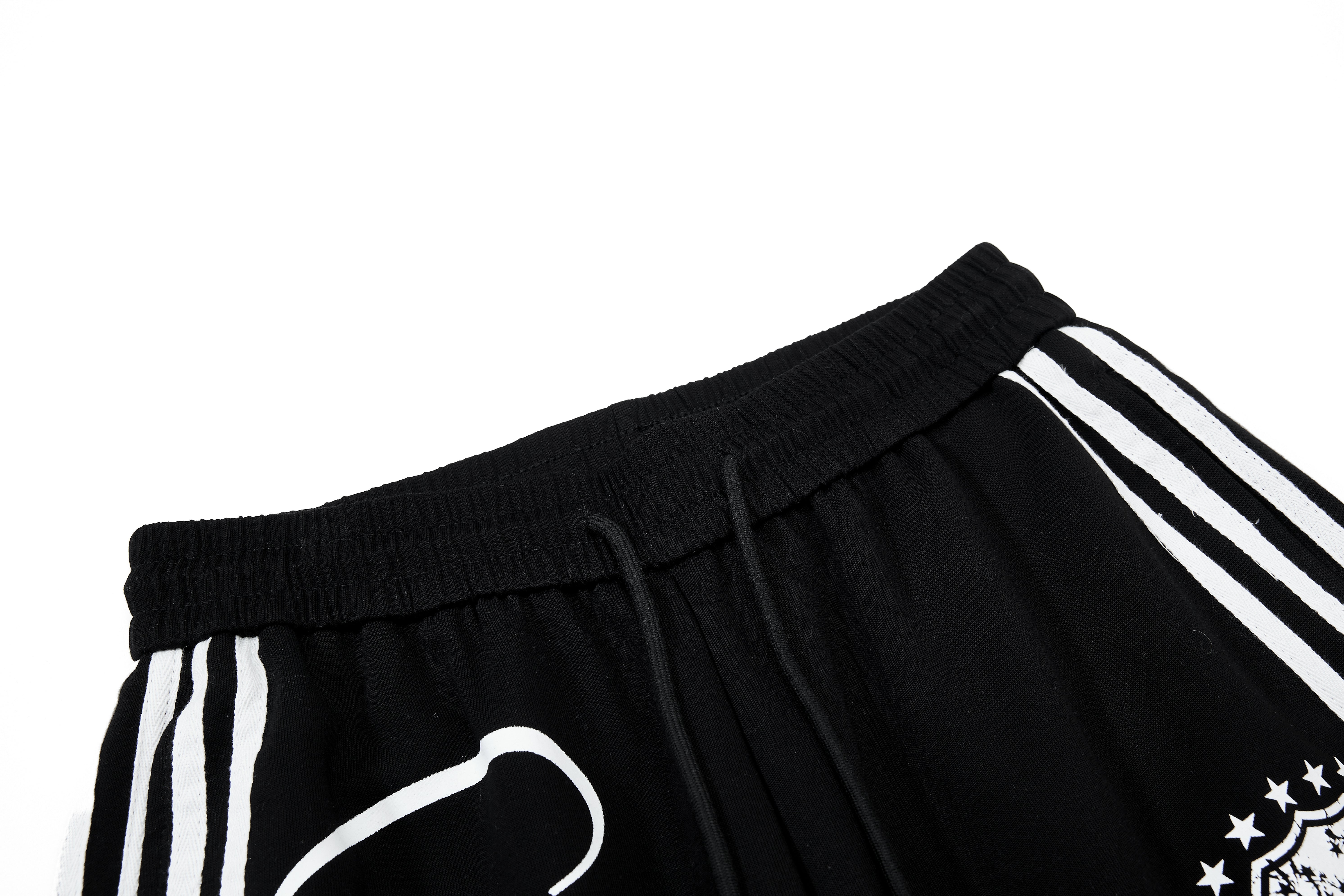 CapCabin Script Stripe Wide-Leg Sweatpants
