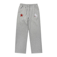 CapCabin Star Embroidery Wide-Leg Sweatpants