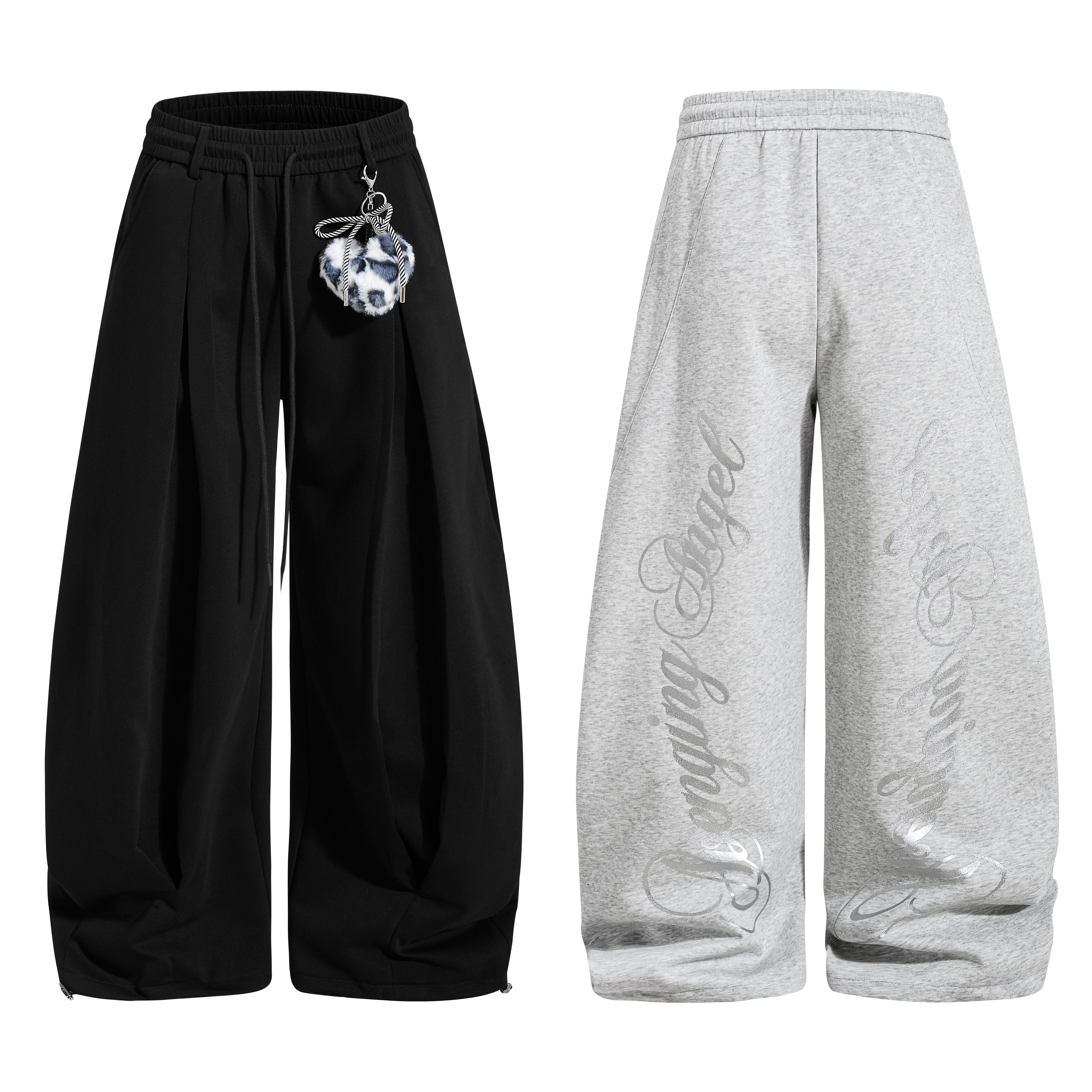 CapCabin Script Wide-Leg Sweatpants