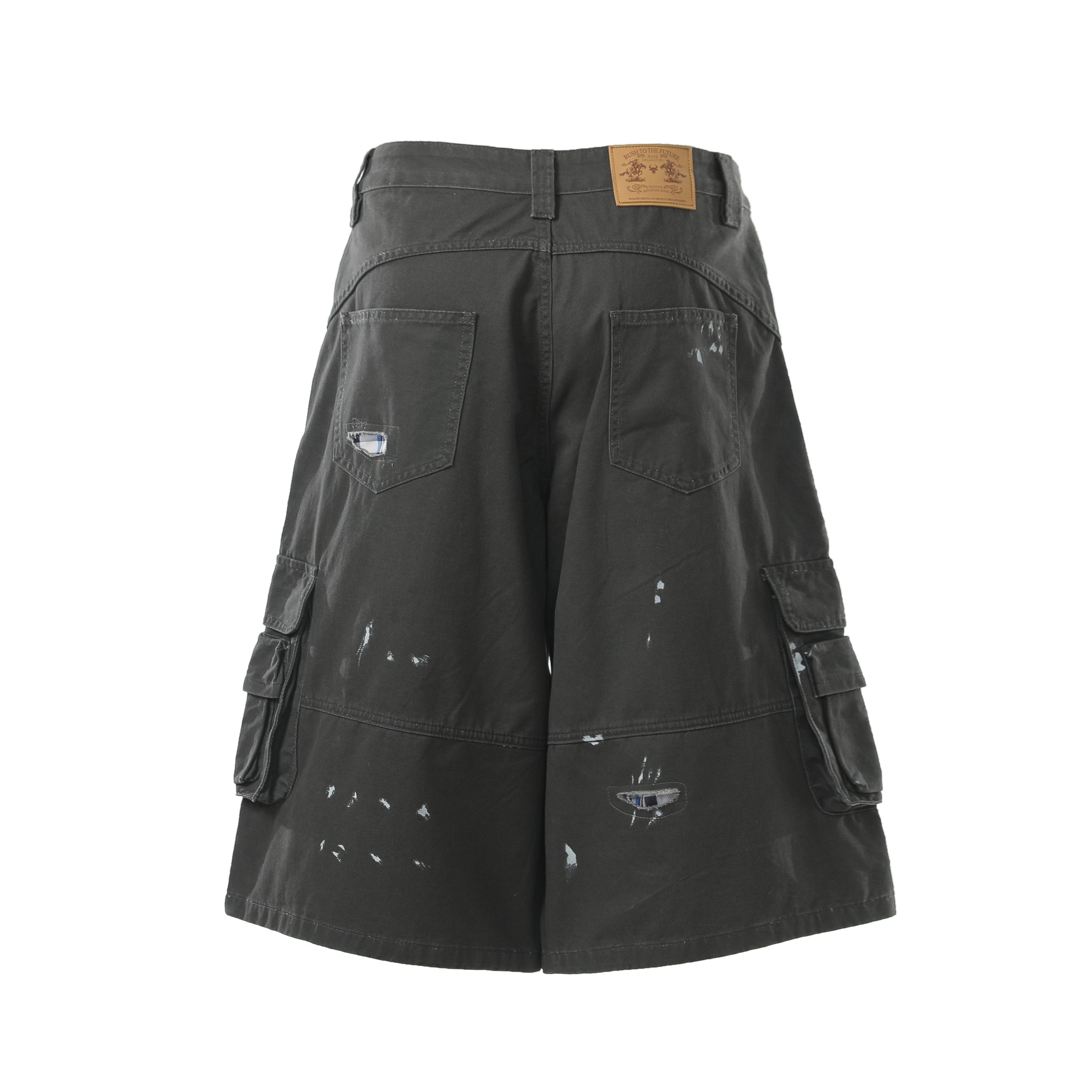 CapCabin “Distressed Utility Cargo Shorts”