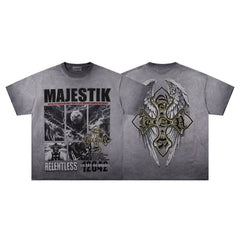 MAJESTIK Relentless Graphic Vintage T-Shirt