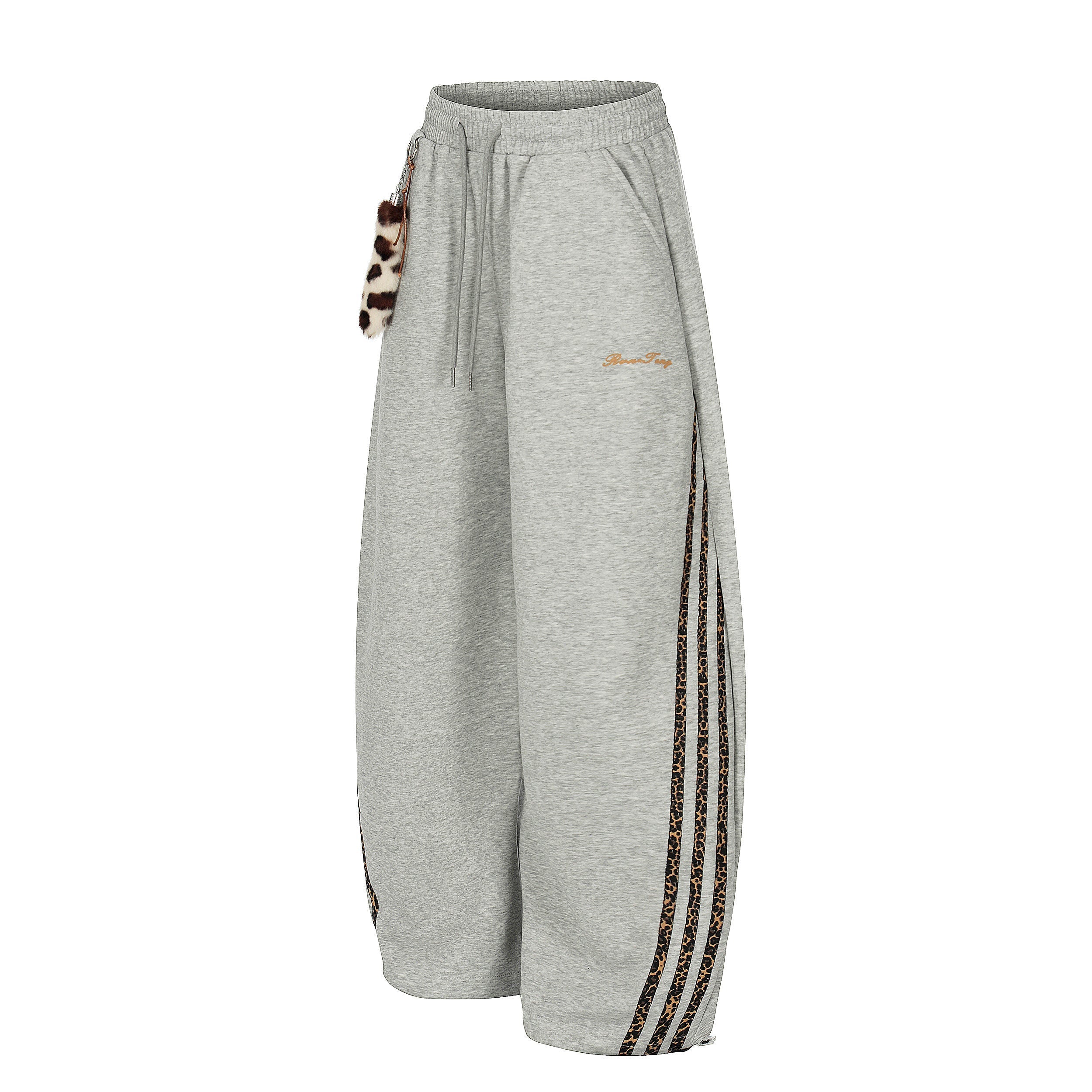 CapCabin Leopard Stripe Loose Sweatpants