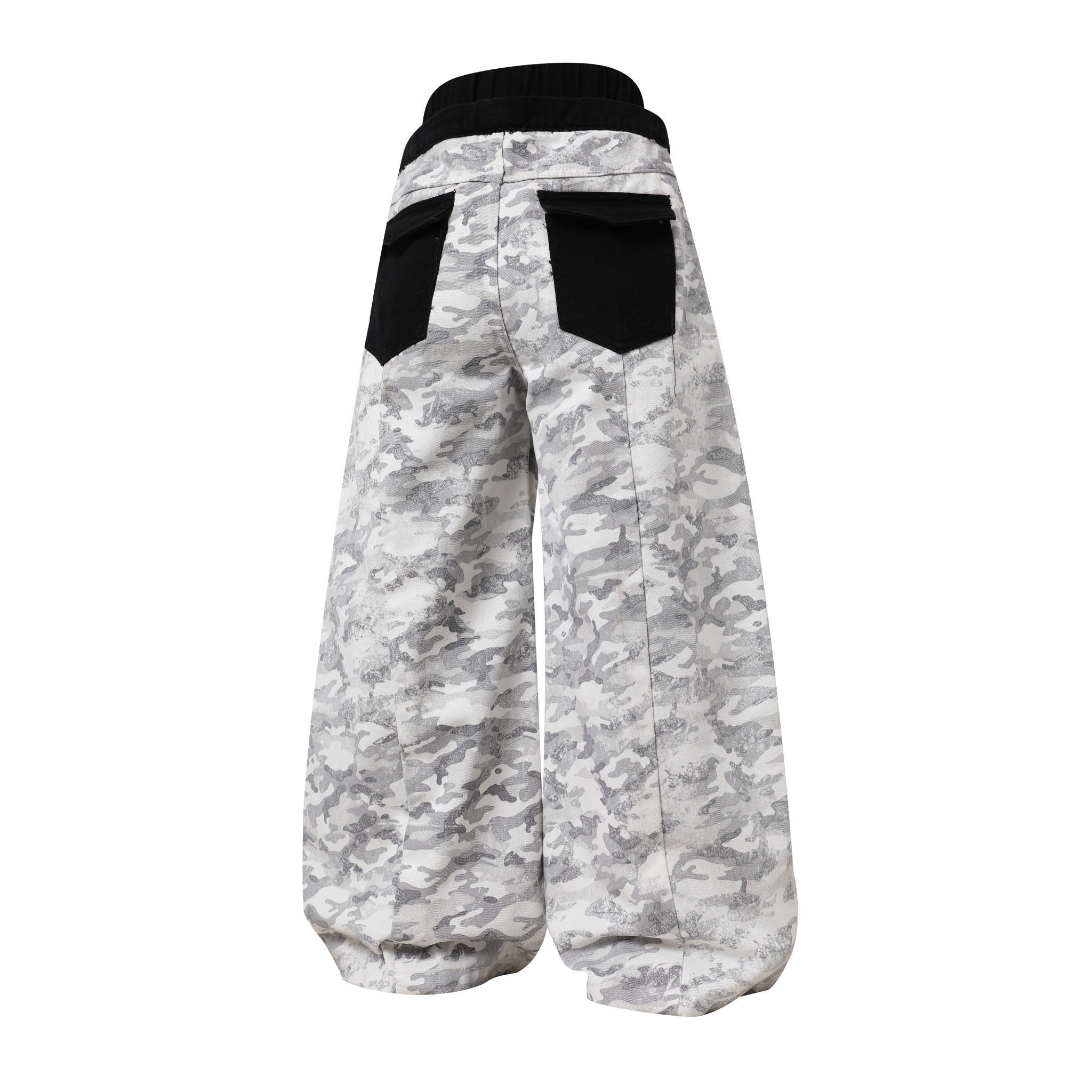 CapCabin Camo Patchwork Cargo Curved Pants