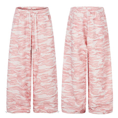 CapCabin Pink Camo Wide-Leg Sweatpants