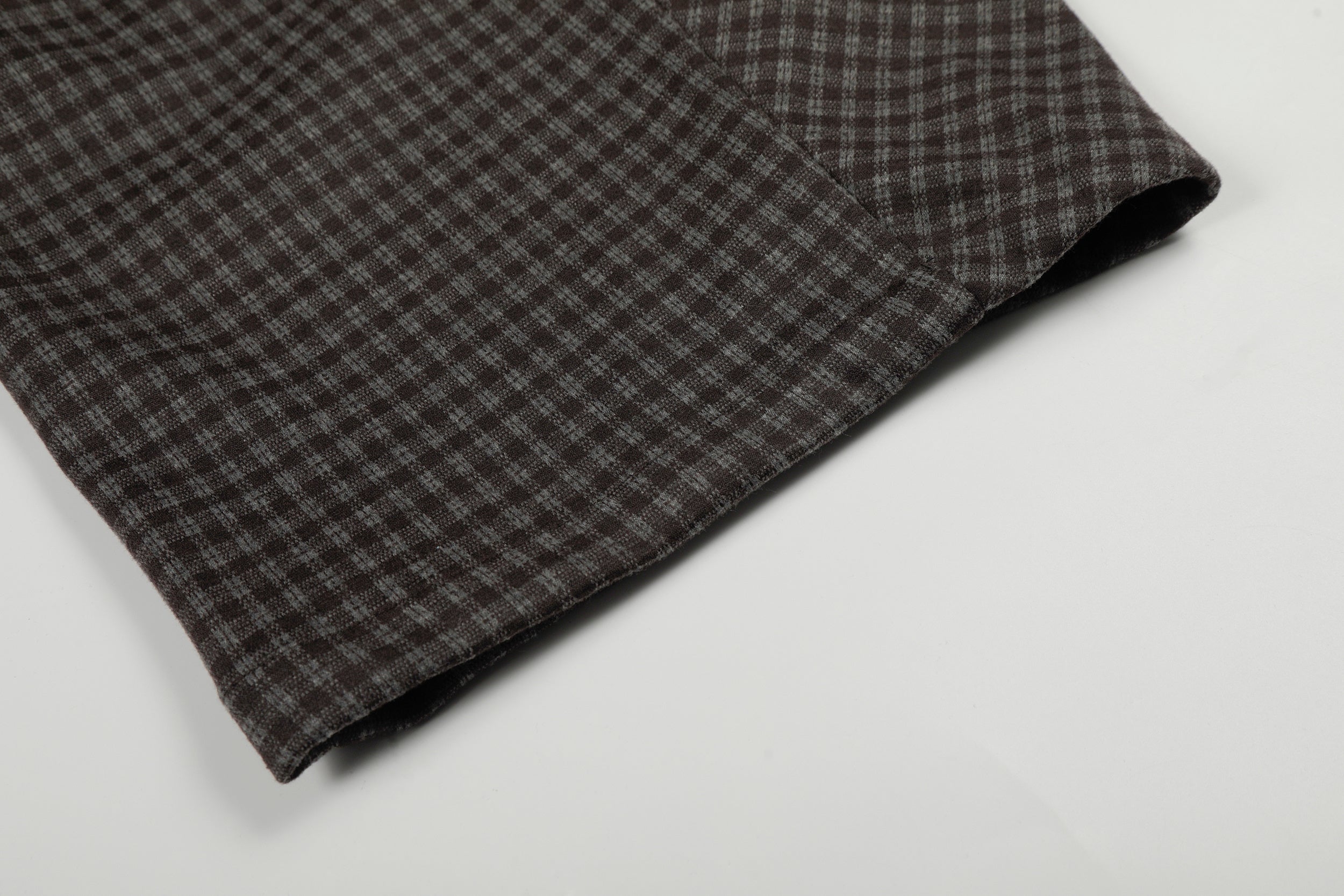 CapCabin Wide-Leg Plaid Trousers