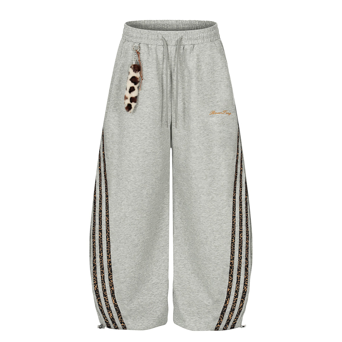 CapCabin Leopard Stripe Loose Sweatpants