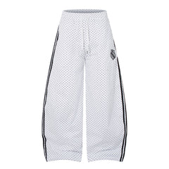 CapCabin “Polka Mesh Wide-Leg Pants”