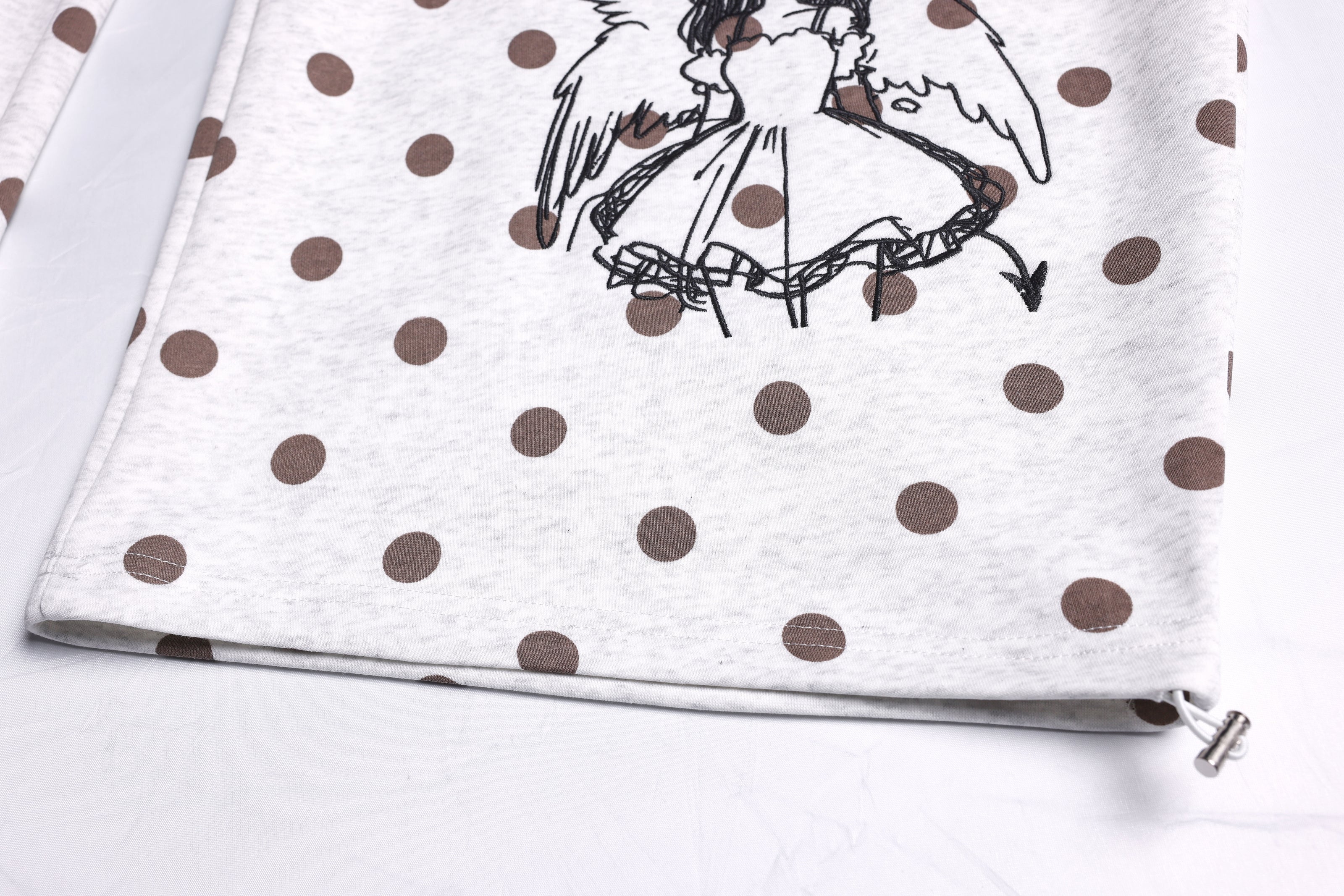 CapCabin Graphic Polka Dot Wide-Leg Pants