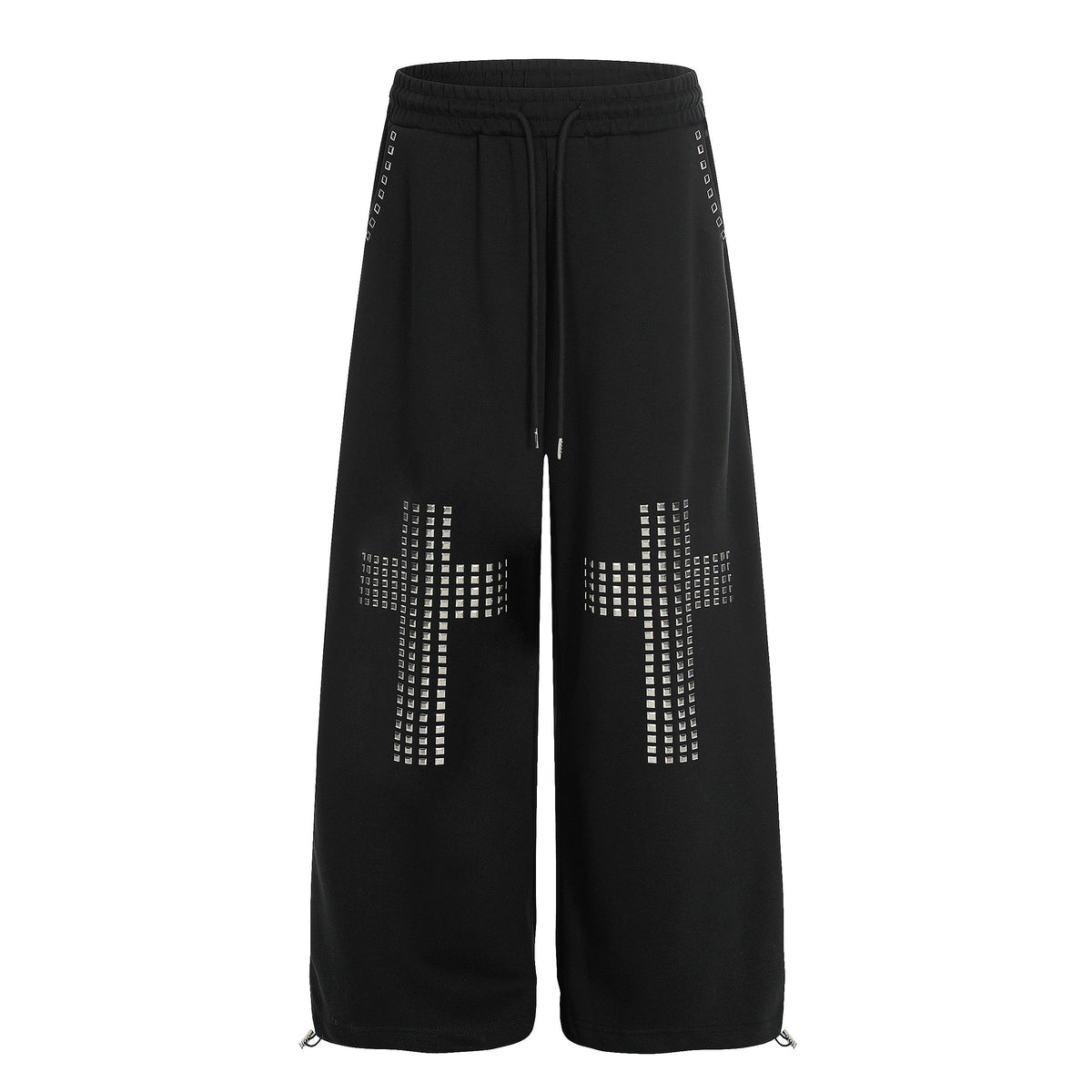 CapCabin Studded Cross Wide-Leg Sweatpants