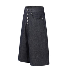 CapCabin “Raw Button Denim Jorts”
