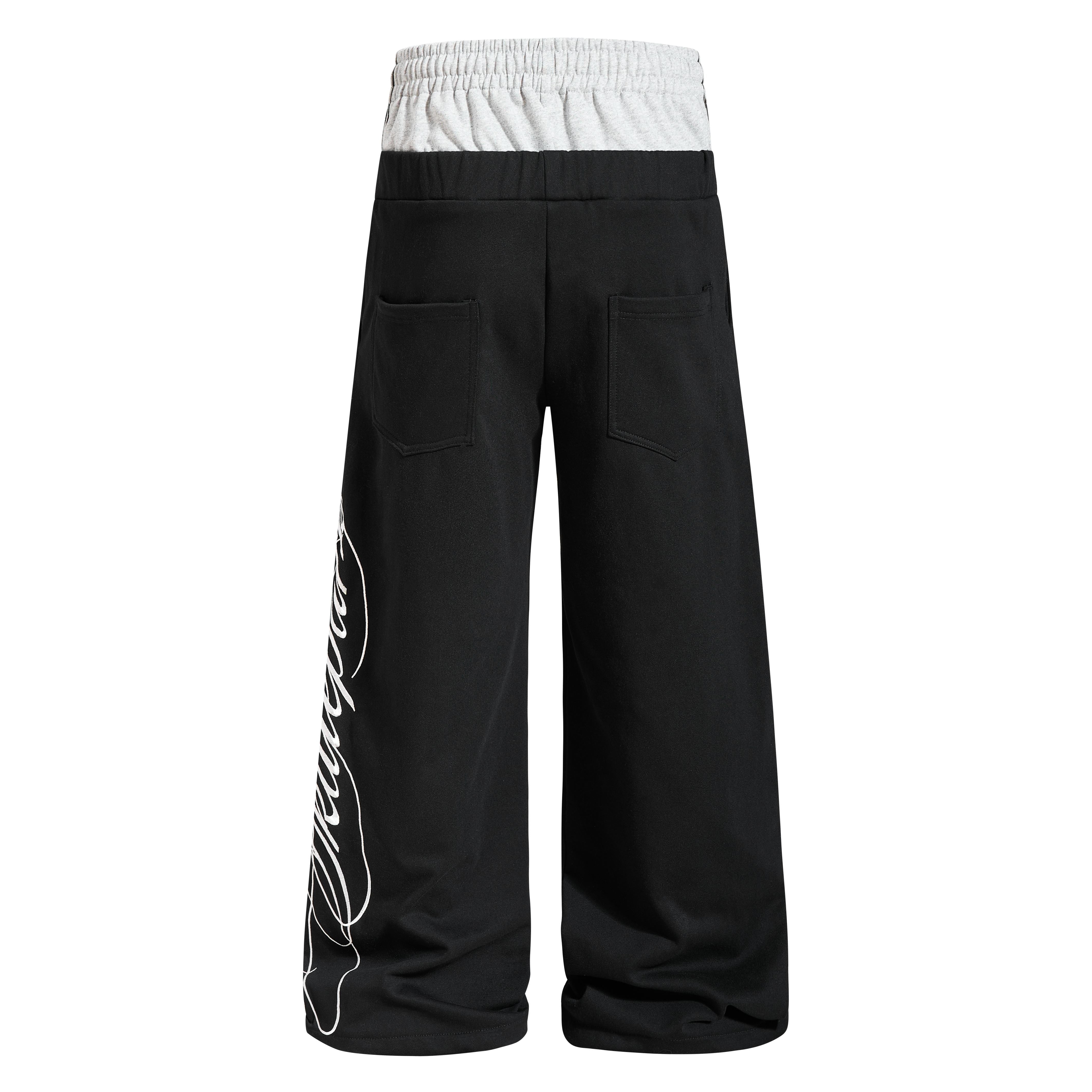 CapCabin “Varsity Crest Wide-Leg Sweatpants”