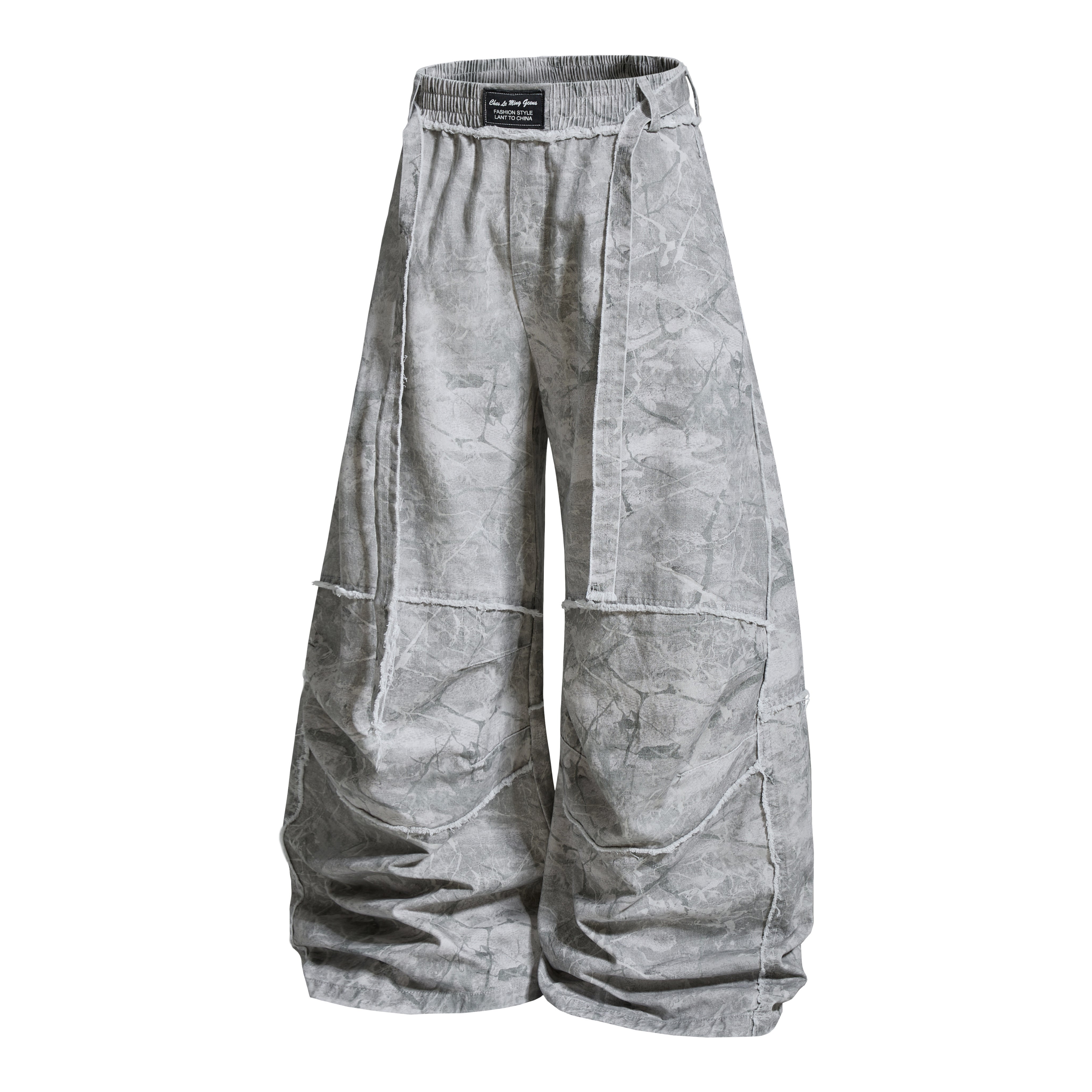 CapCabin “Washed Marble Wide-Leg Pants”