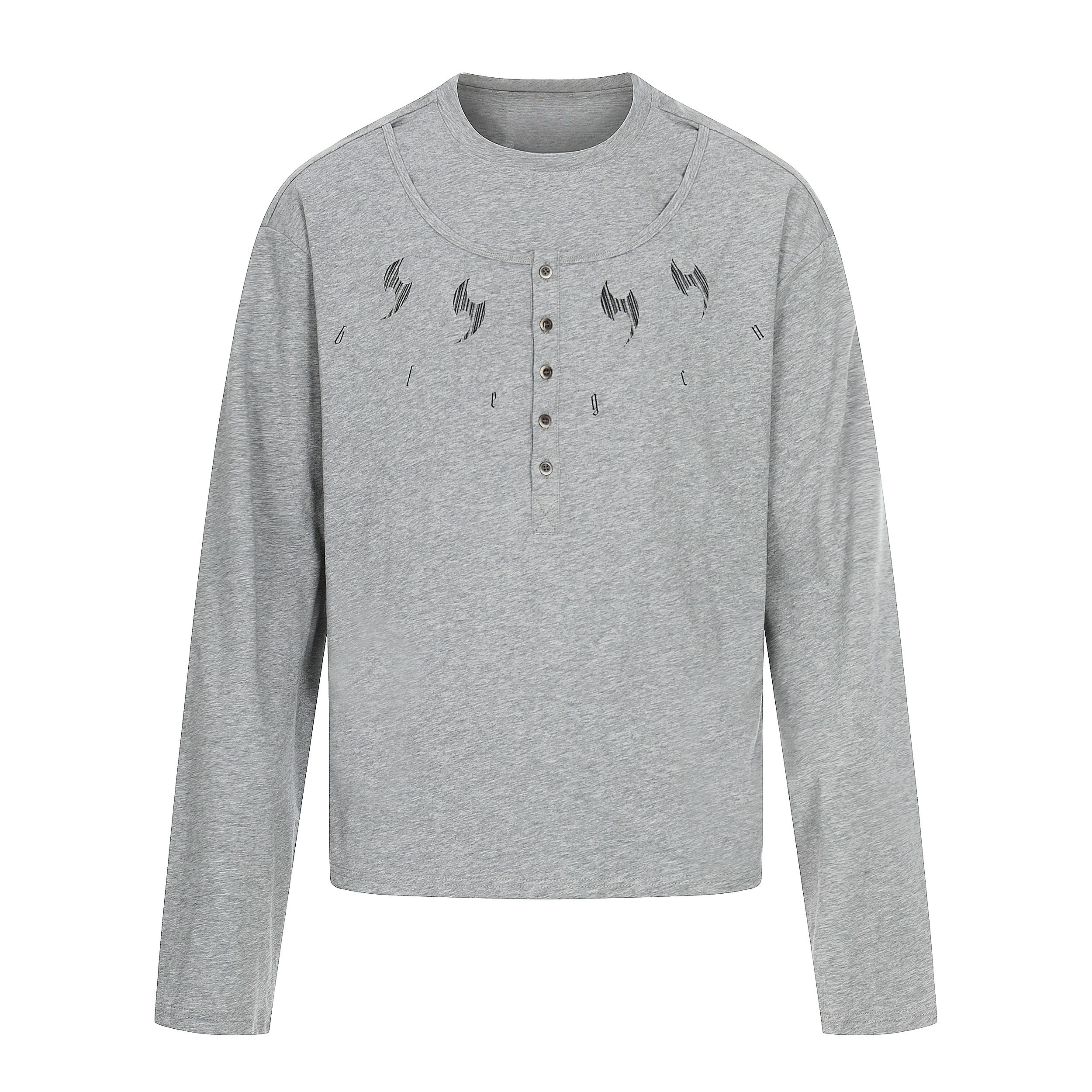 CapCabin Graphic Henley Long Sleeve Tee