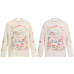 CapCabin Hand-Drawn Art Graphic Long Sleeve Tee