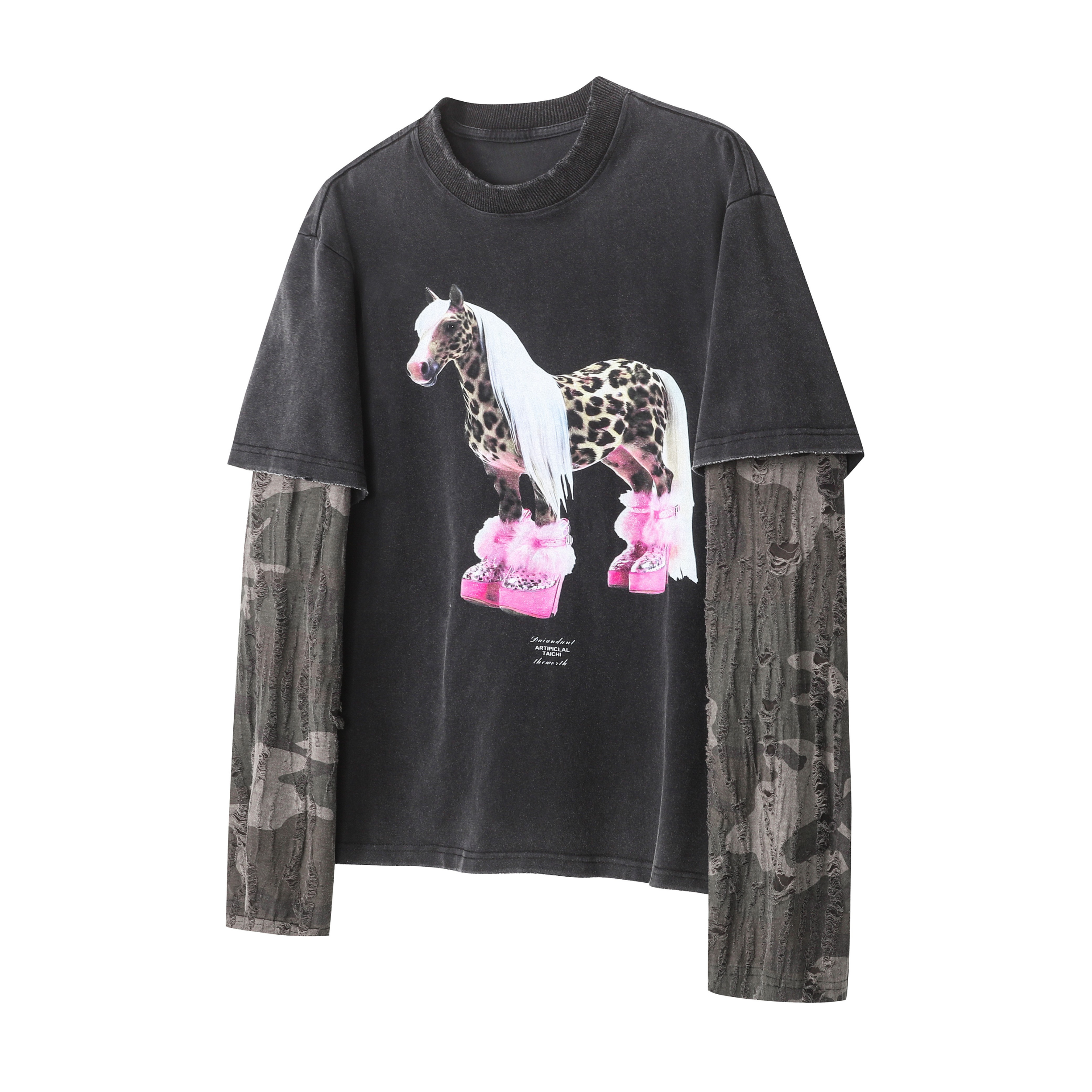 CapCabin Layered Horse Graphic Tee