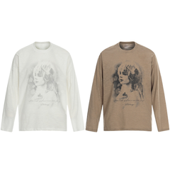 CapCabin Vintage Portrait Graphic Long Sleeve Tee