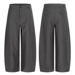 CapCabin Pinstripe Wide-Leg Trousers