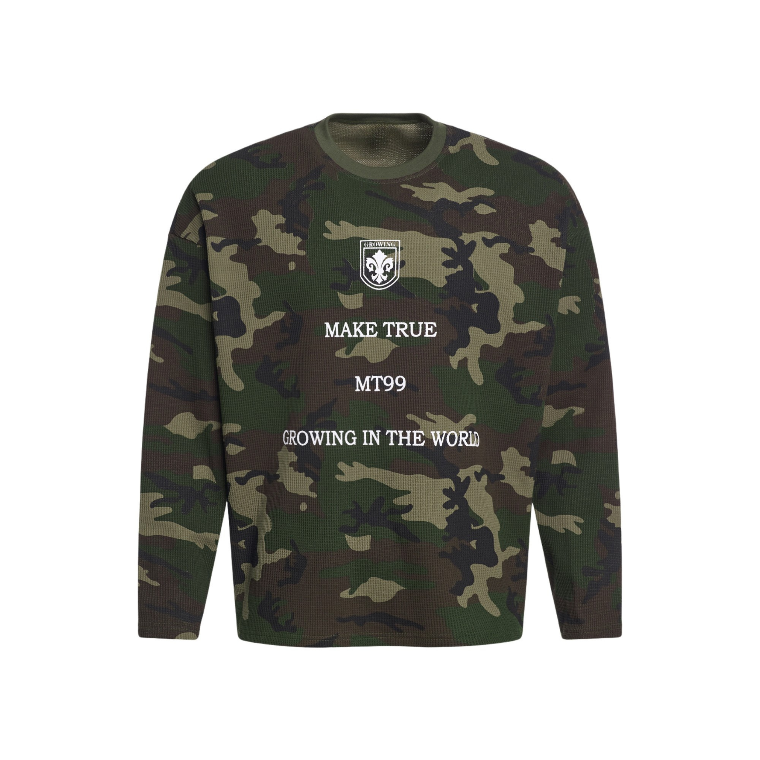 CapCabin Camo Text Graphic Longsleeve