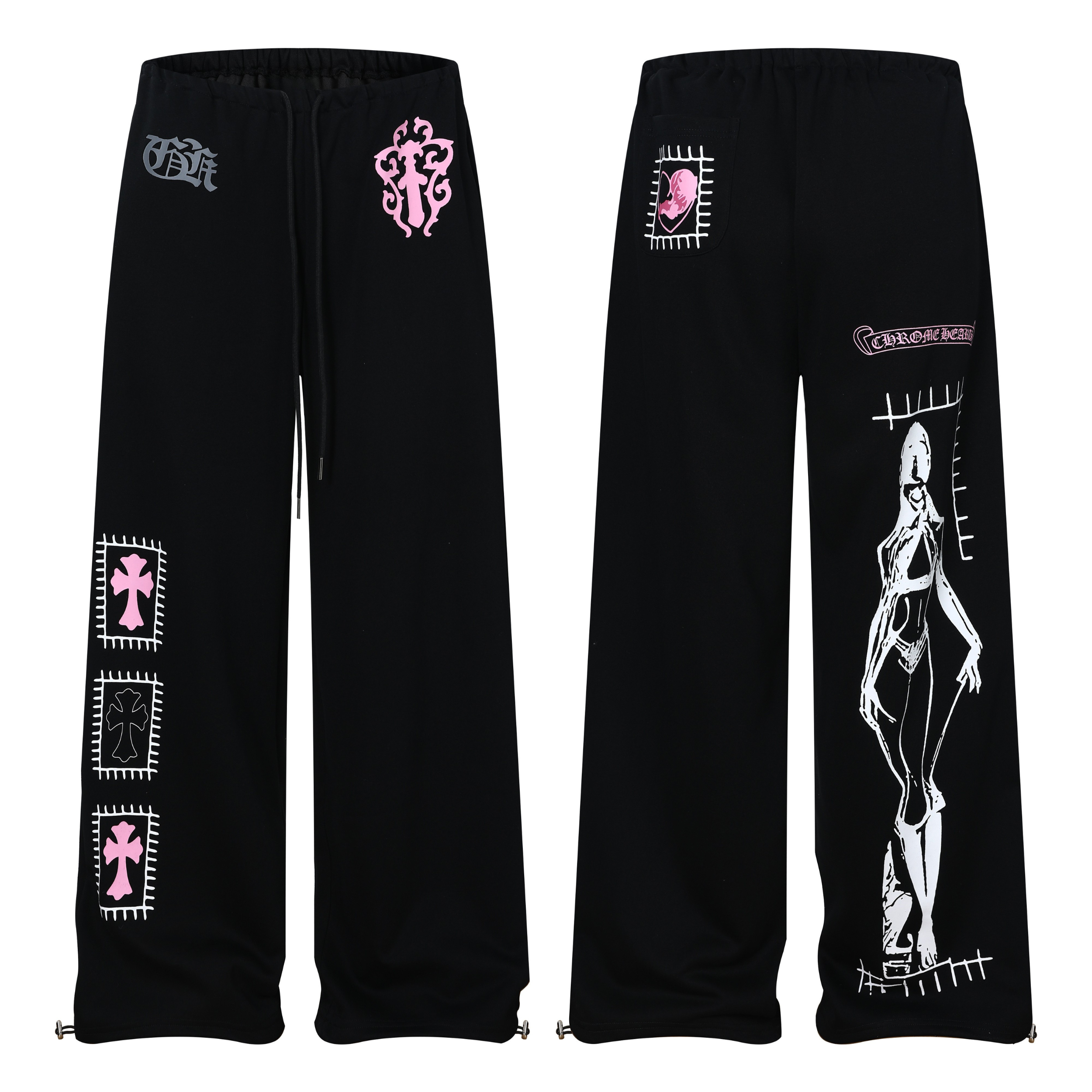 CapCabin Graphic Wide-Leg Sweatpants