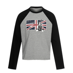 CapCabin Union Flag Graphic Raglan Long Sleeve Tee