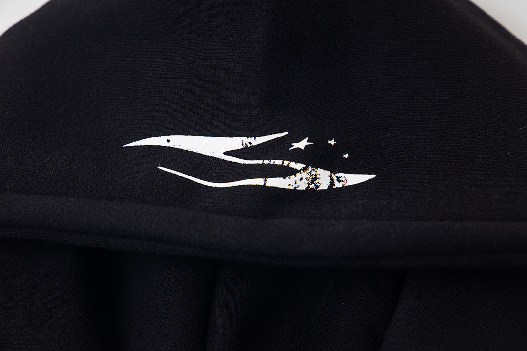 Hellstar Flame Tribal Graphic Hoodie & Pants Set - Black Streetwear Tracksuit