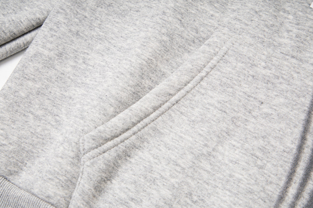 Hellstar Holy Cross Flame Graphic Hoodie & Pants Set - Grey Streetwear Tracksuit