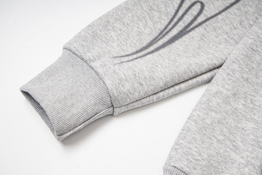 Hellstar Holy Cross Flame Graphic Hoodie & Pants Set - Grey Streetwear Tracksuit