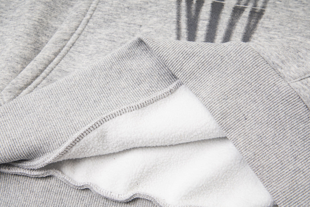 Hellstar Holy Cross Flame Graphic Hoodie & Pants Set - Grey Streetwear Tracksuit