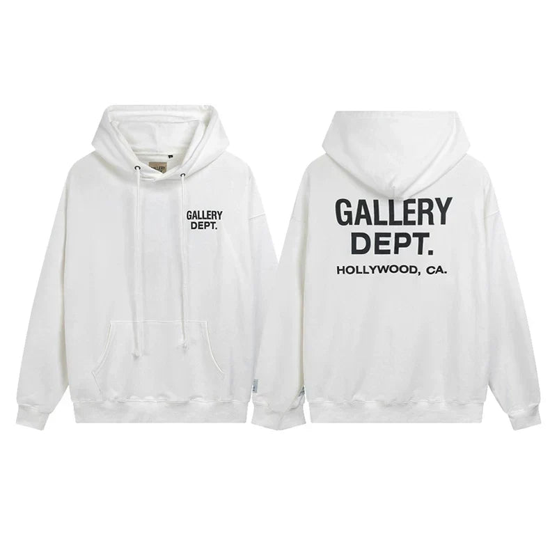 Gallery Dept Hollywood CA White Hoodie