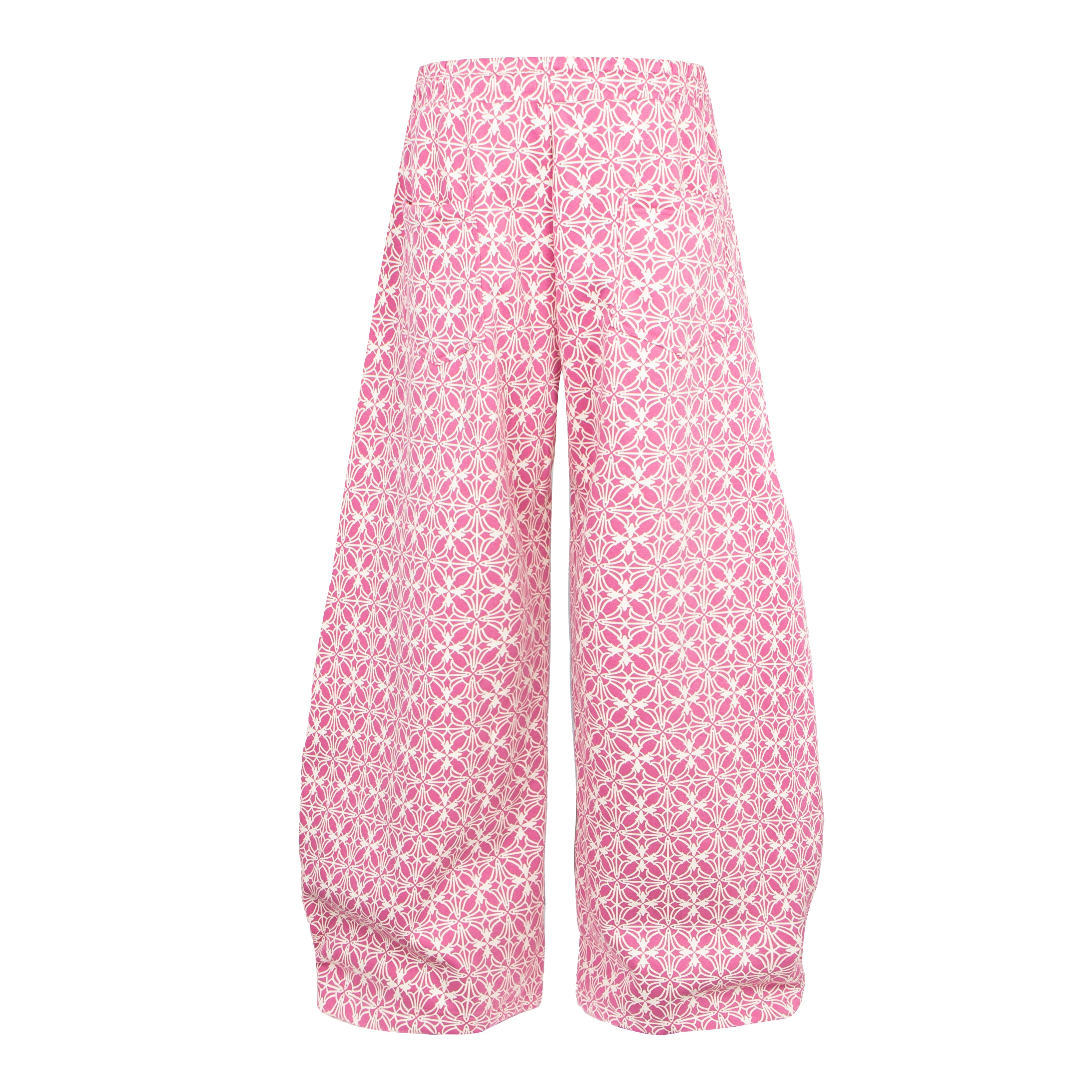CapCabin All-Over Pattern Graphic Wide-Leg Pants