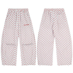 CapCabin Polka Dot Wide-Leg Pants