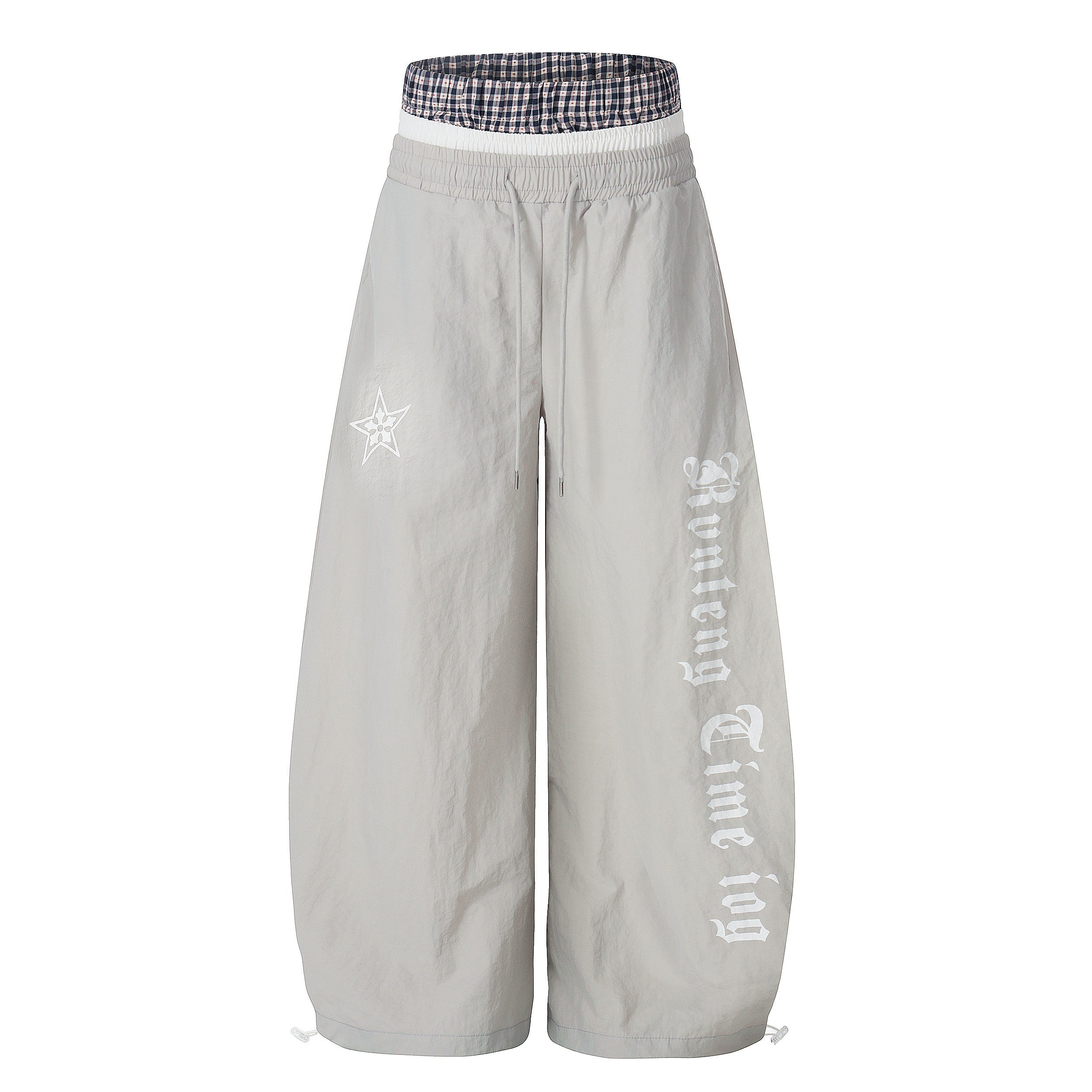 CapCabin Script Logo Wide-Leg Nylon Pants