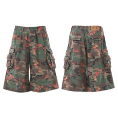 CapCabin “Floral Camo Cargo Shorts”