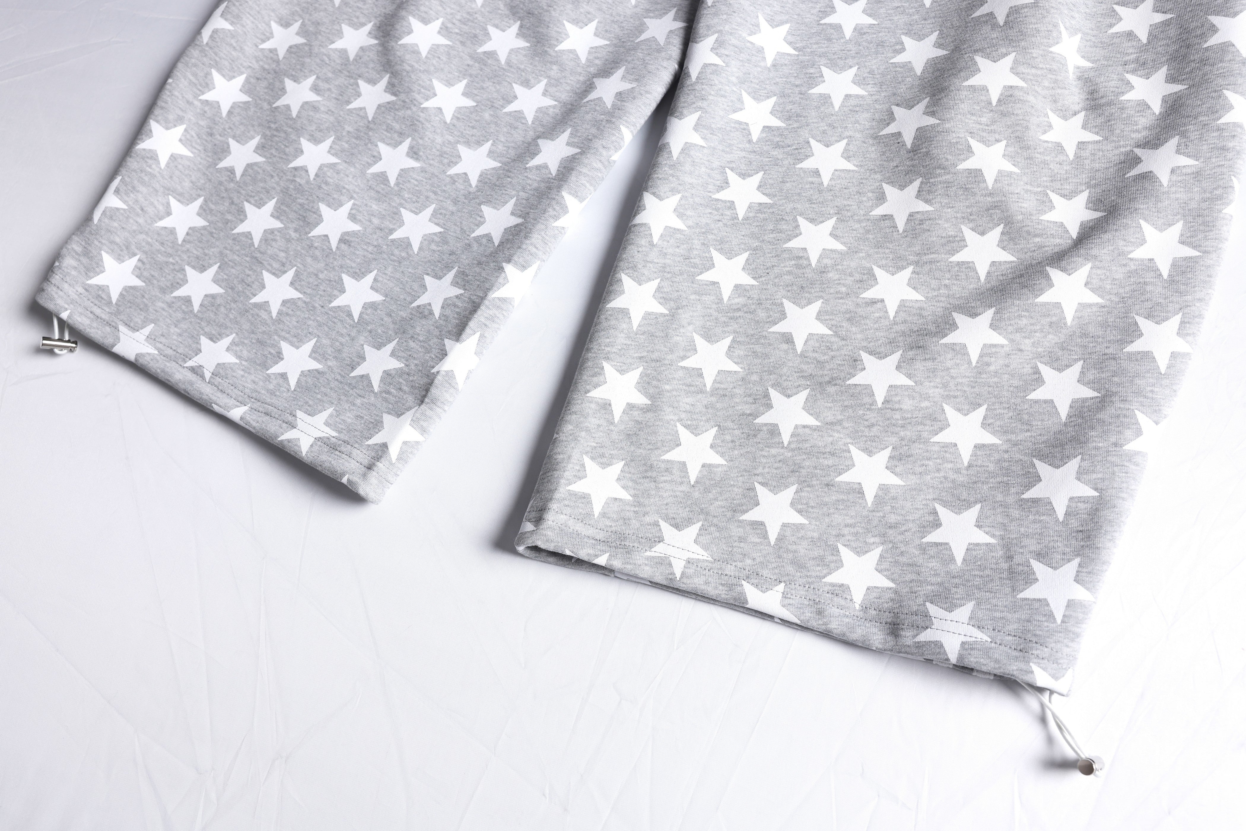 CapCabin Star Print Wide-Leg Sweatpants