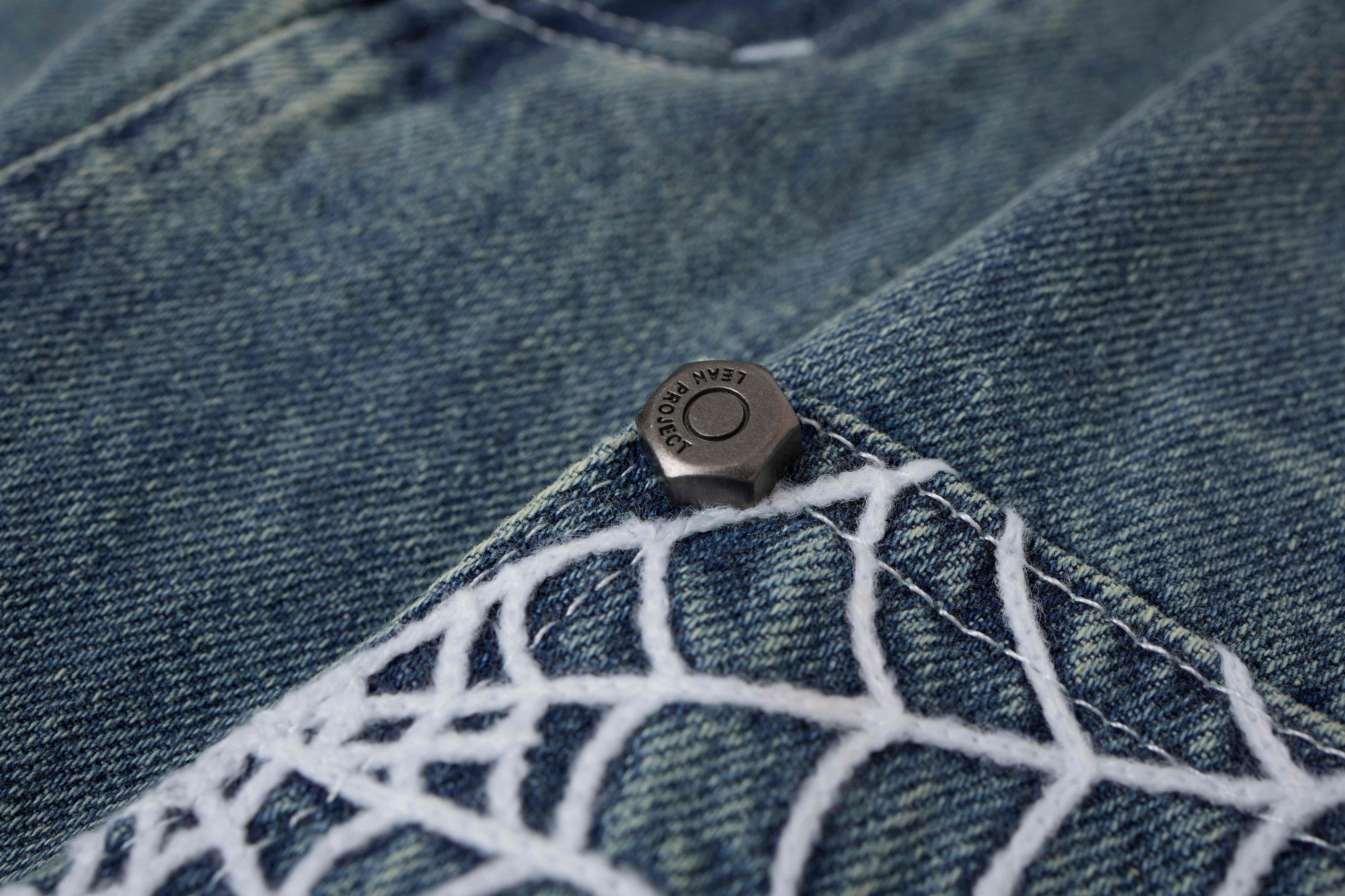 CapCabin Web Panel Strap Denim Shorts