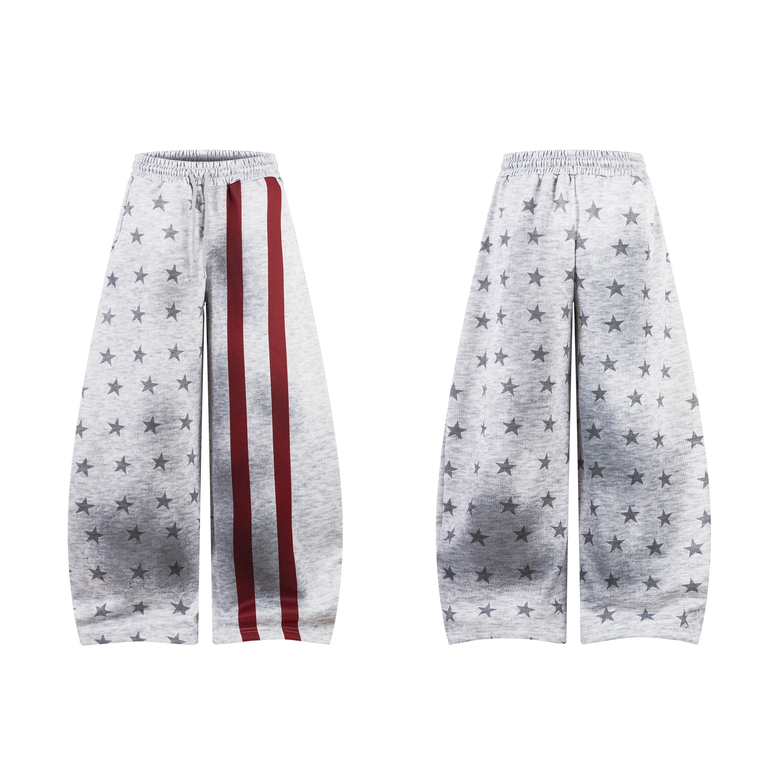 CapCabin Star Stripe Wide-Leg Sweatpants
