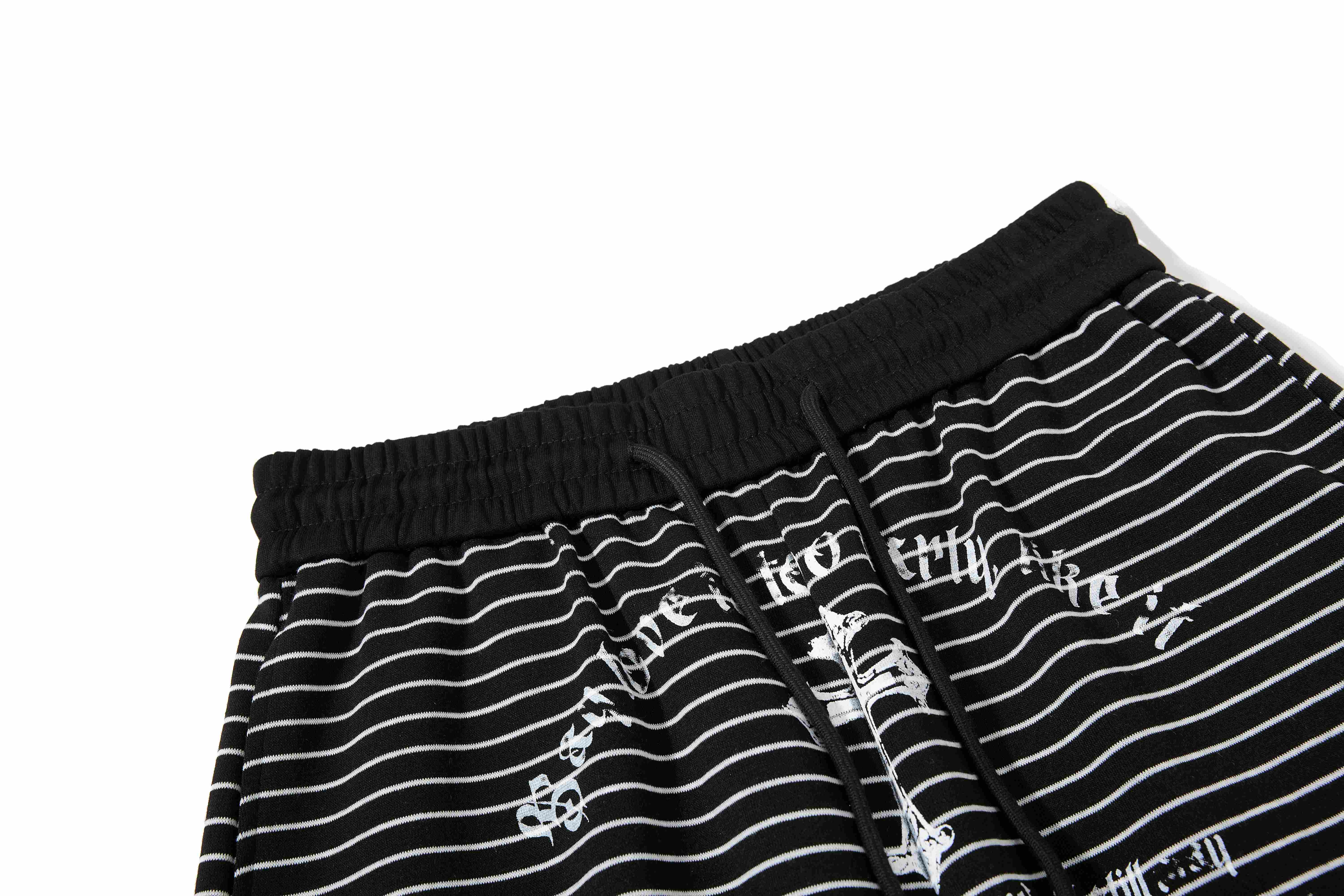 CapCabin “Striped Gothic Draped Pants”