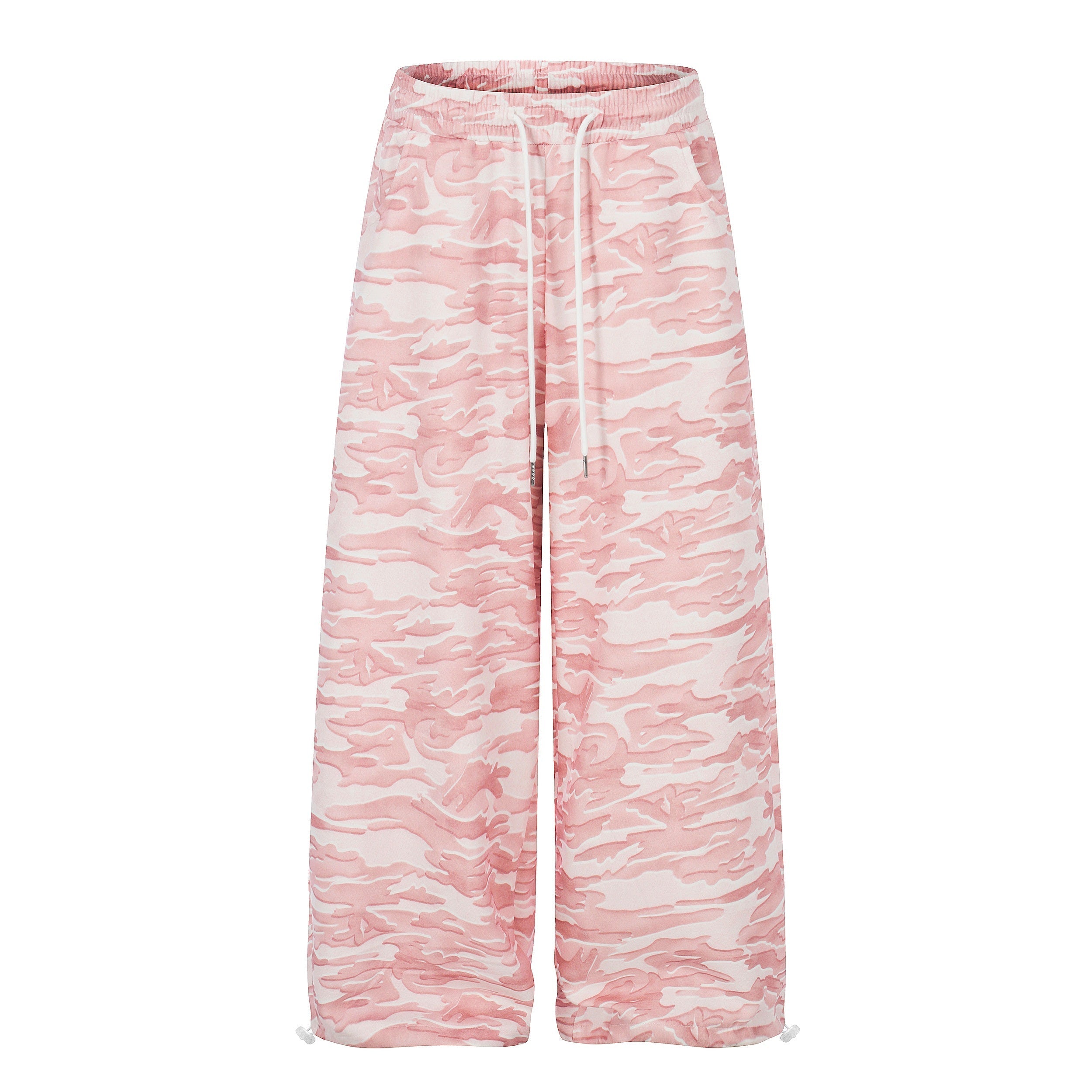 CapCabin Pink Camo Wide-Leg Sweatpants