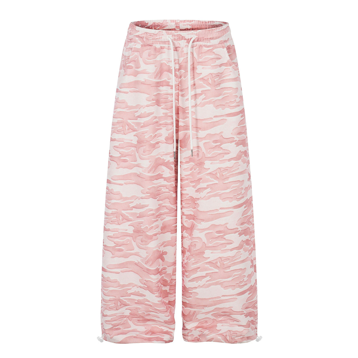 CapCabin Pink Camo Wide-Leg Sweatpants